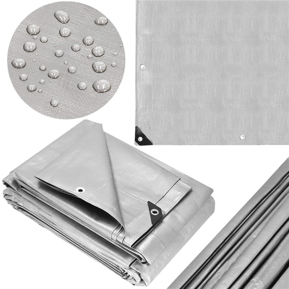 Prelata din polietilena impermeabila laminata, 260g/m2, 6x8 m, gri Household NewTrend