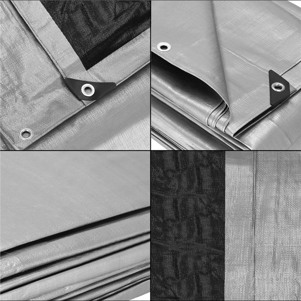 Prelata din polietilena impermeabila laminata, 260g/m2, 6x8 m, gri Household NewTrend