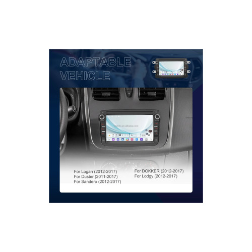 Navigatie Android ecran 7 inch 2GB+64GB CarPlay Android Auto GPS WIFI FM RDS compatibila Dacia Cod: A4254 Automotive TrustedCars