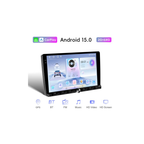 Navigatie Android ecran 9 inch 2GB+64GB CarPlay Android Auto GPS WIFI FM RDS Cod: A4254 Automotive TrustedCars