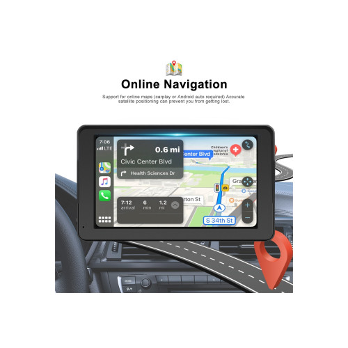 Sistem multimedia auto CarPlay Android Auto wireless ecran 7 inch HD Cod: A3688 Automotive TrustedCars