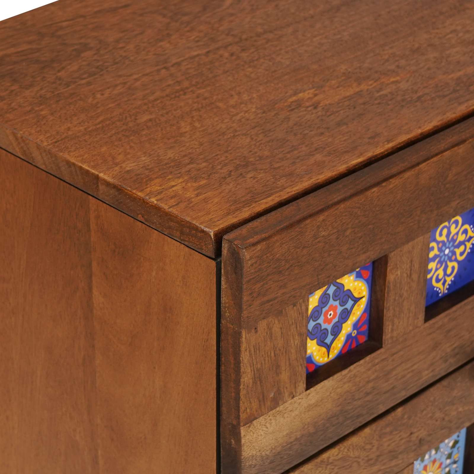 Bufet 2 pcs castan 60 x 33,5 x 75 cm Lemn de mango solid GartenMobel Dekor