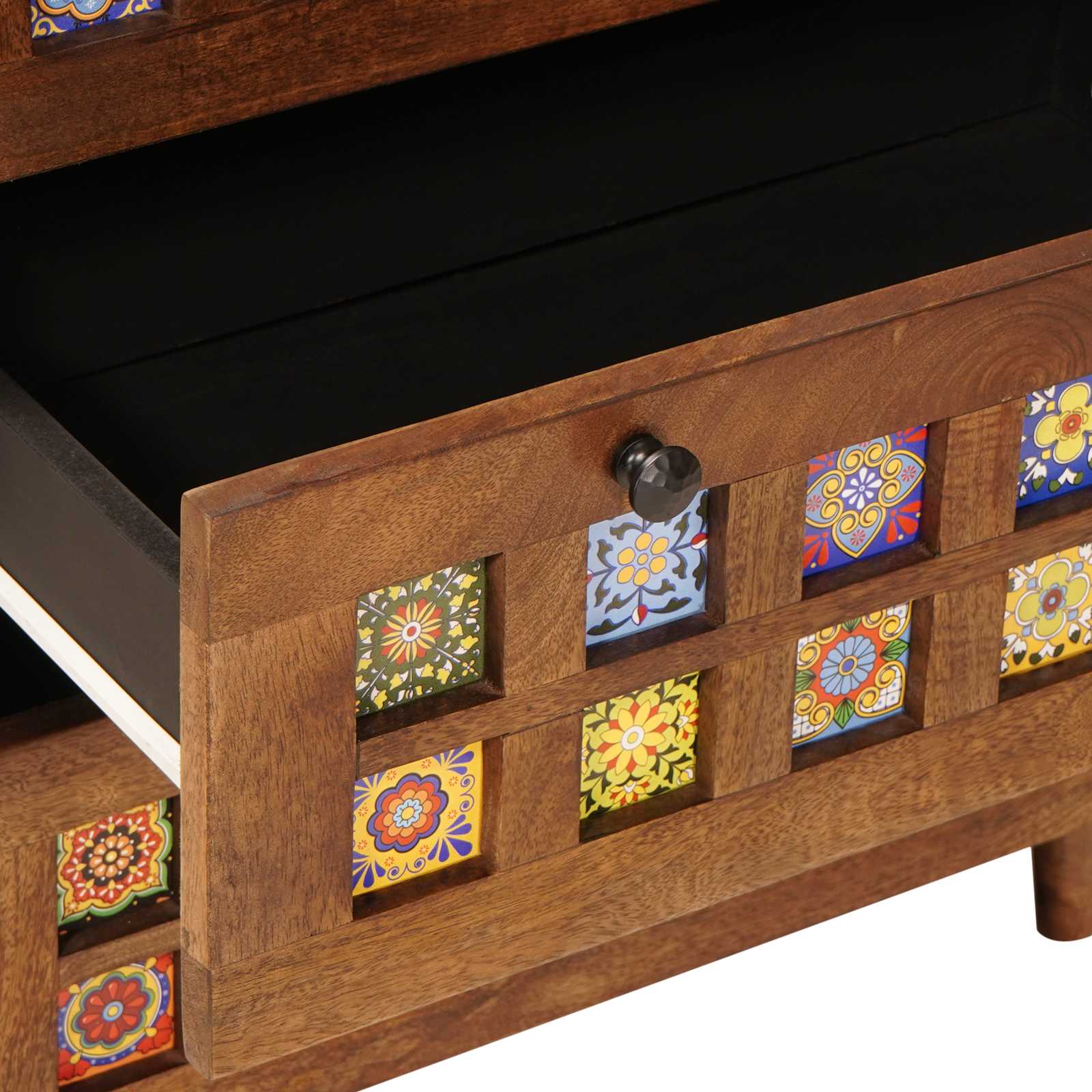 Bufet 3 pcs castan Lemn de mango solid GartenMobel Dekor