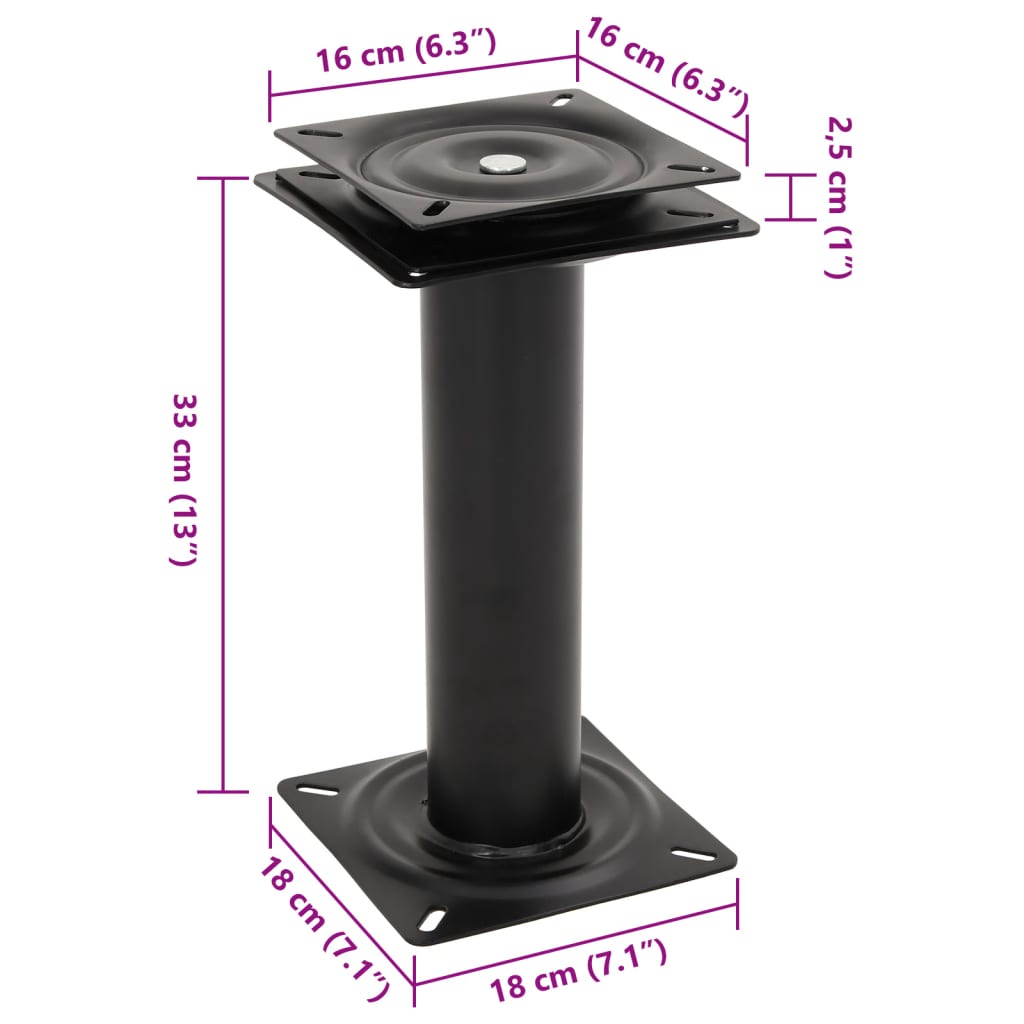 Piedestal scaun pentru barcă, pivotant la 360°, oțel GartenMobel Dekor