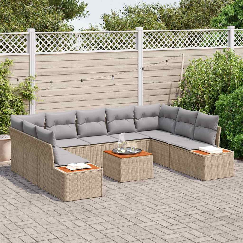 Set de canapele pentru grădină 5 pcs Beige și gri deschis GartenMobel Dekor