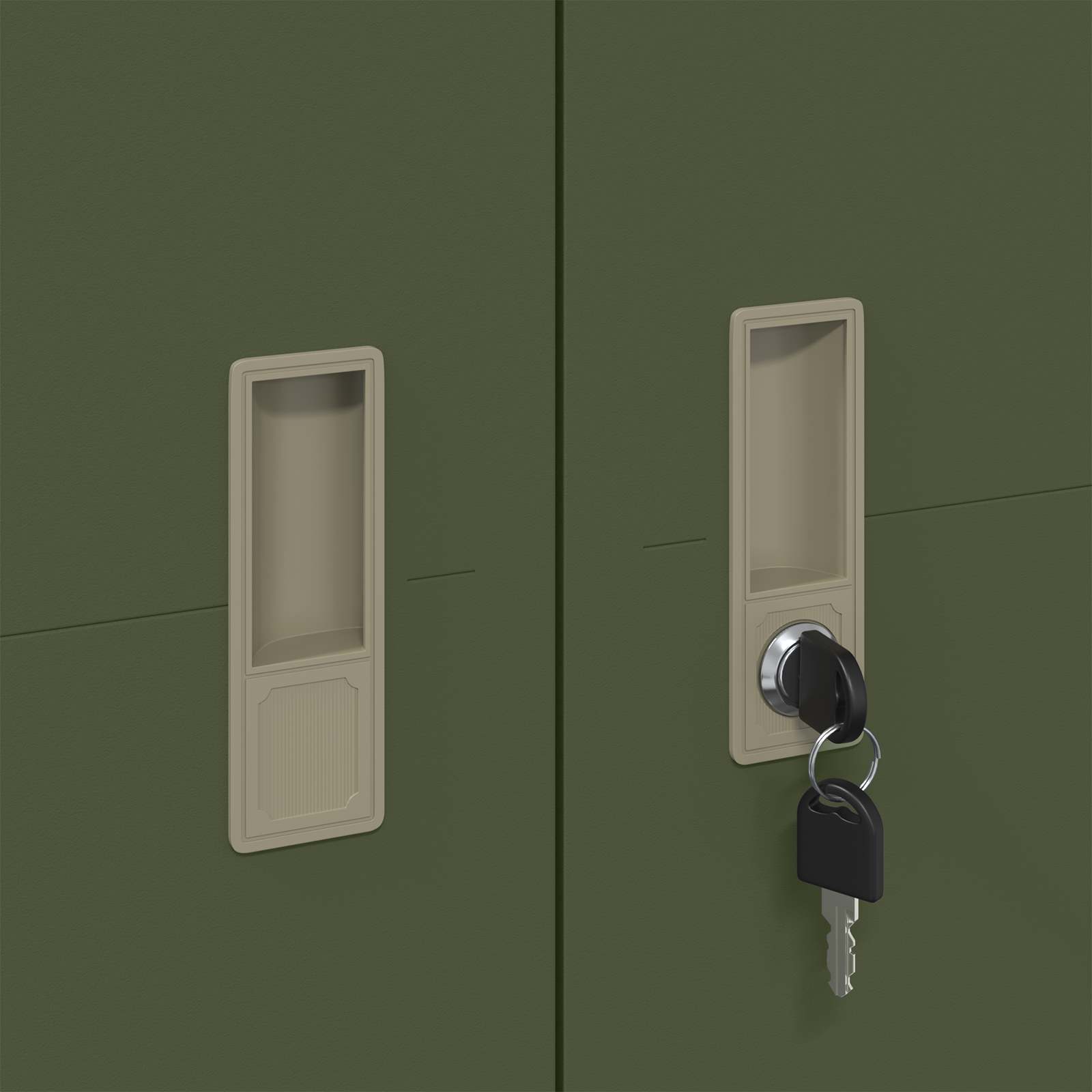 Dulap de depozitare 2 pcs Verde măsliniu 80 x 40 x 140 cm GartenMobel Dekor