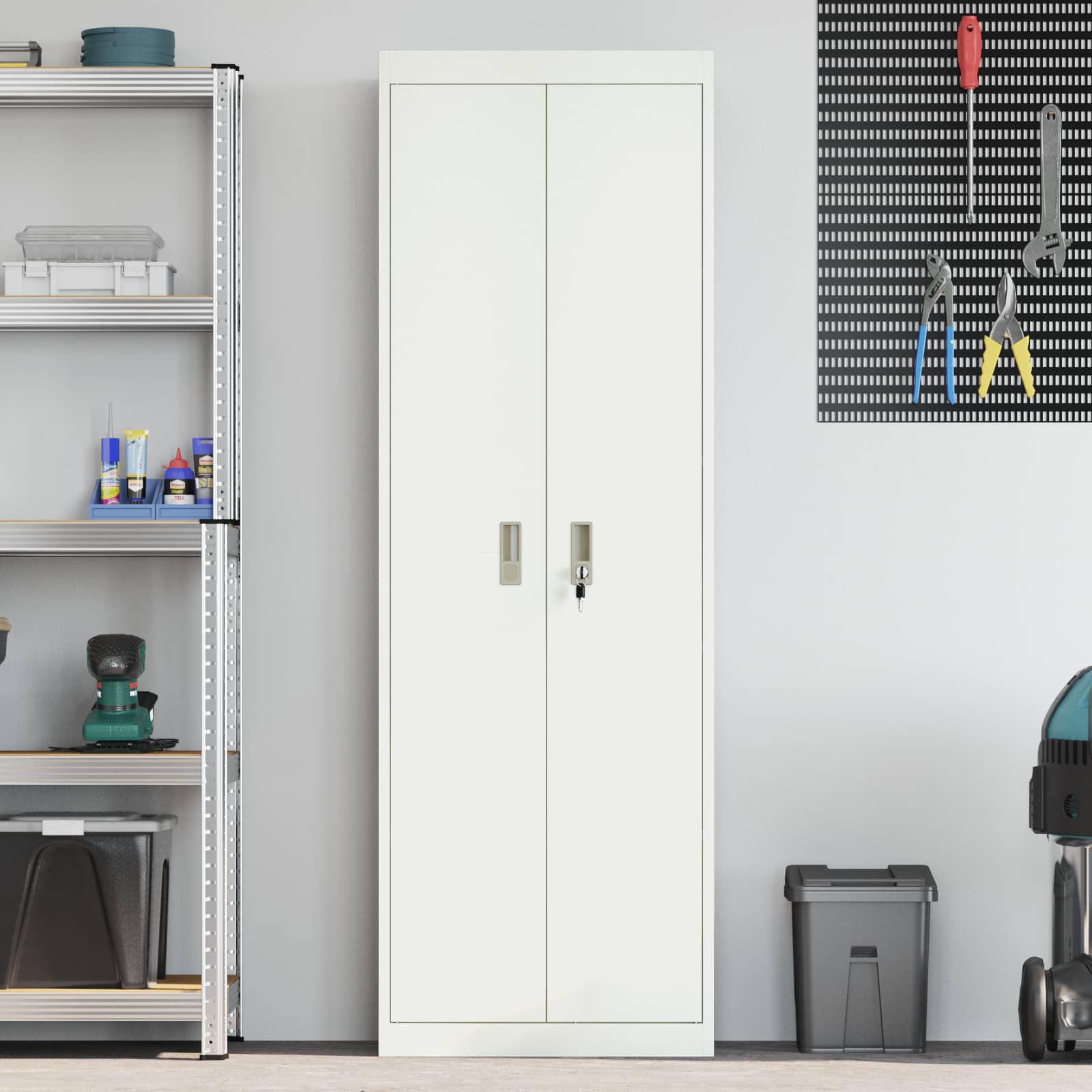 Dulap de depozitare cu depozitare 2 pcs Alb 60 x 40 x 180 cm GartenMobel Dekor