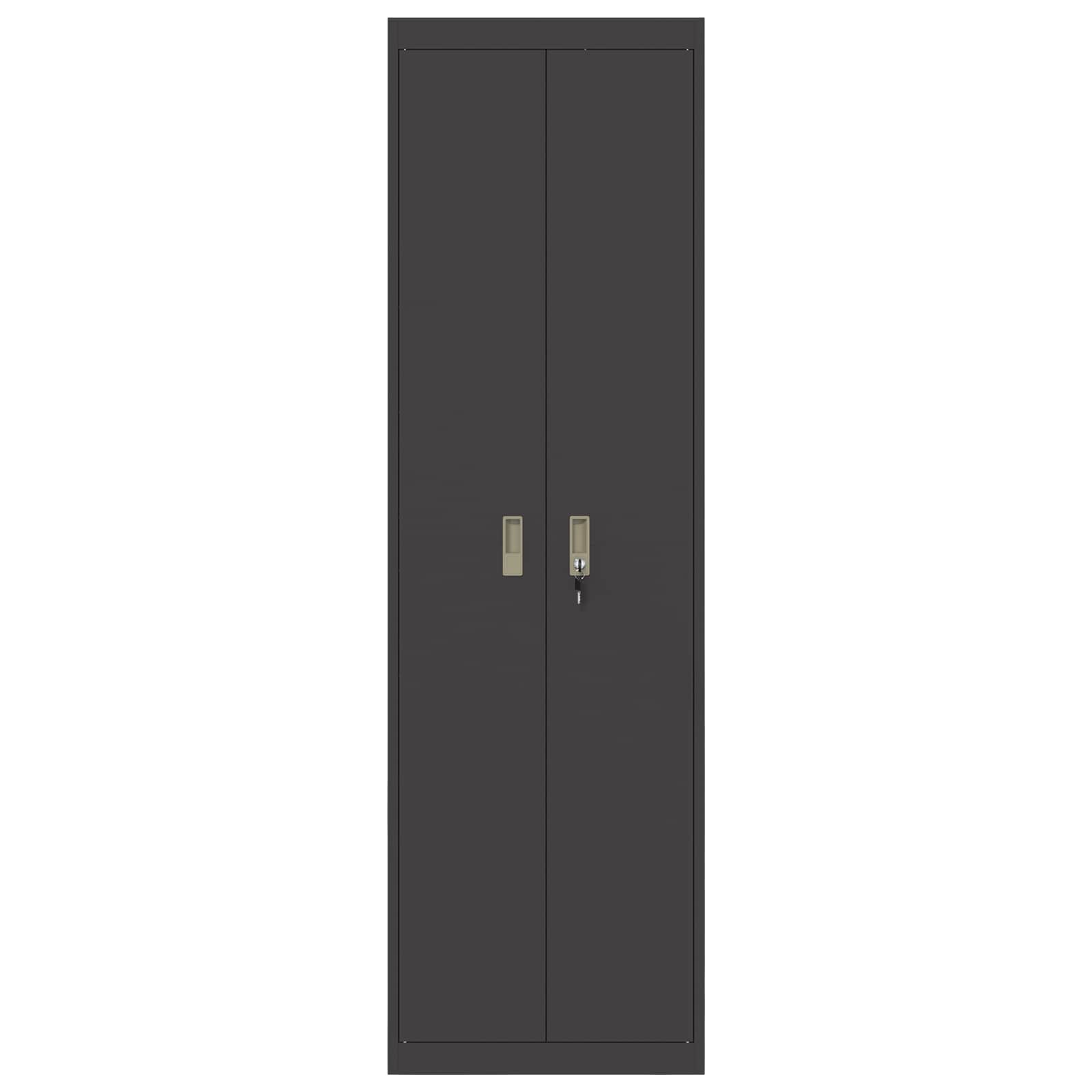 Dulap de depozitare cu depozitare 2 pcs Negru 60 x 40 x 200 cm GartenMobel Dekor