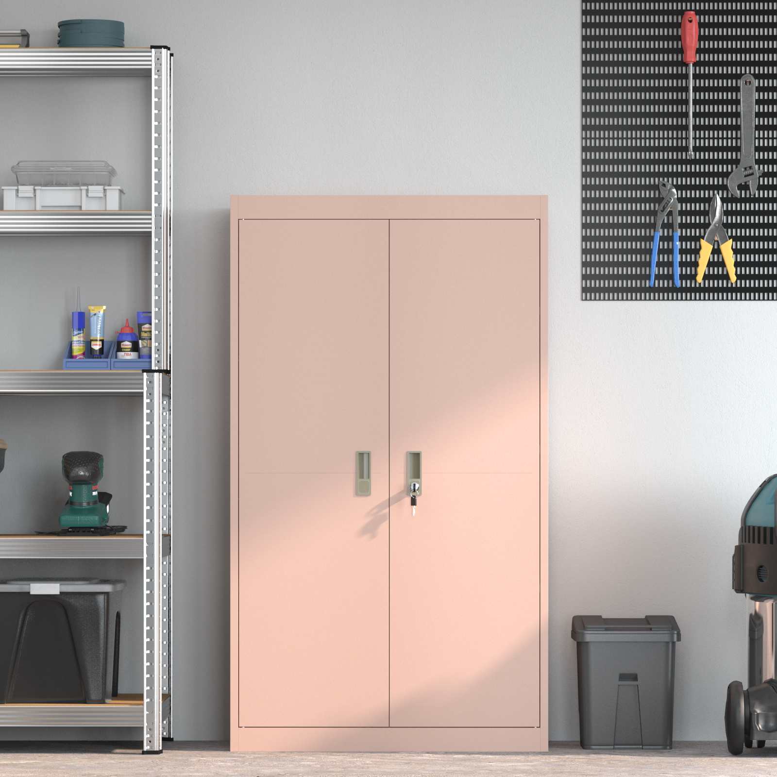 Dulap de depozitare cu depozitare 2 pcs Roz 80 x 40 x 140 cm GartenMobel Dekor