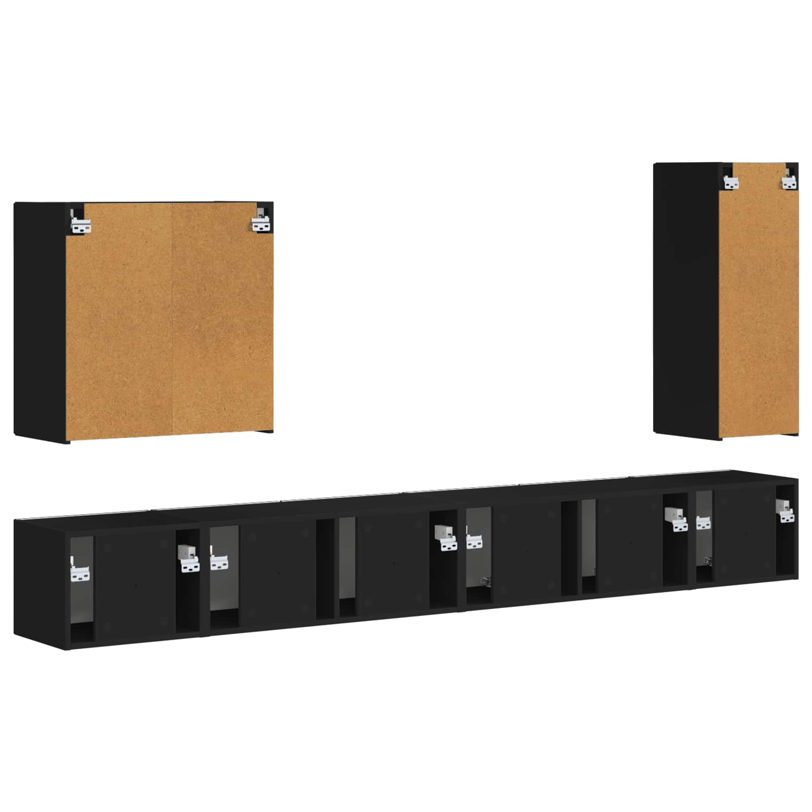 6 pcs Negru GartenMobel Dekor