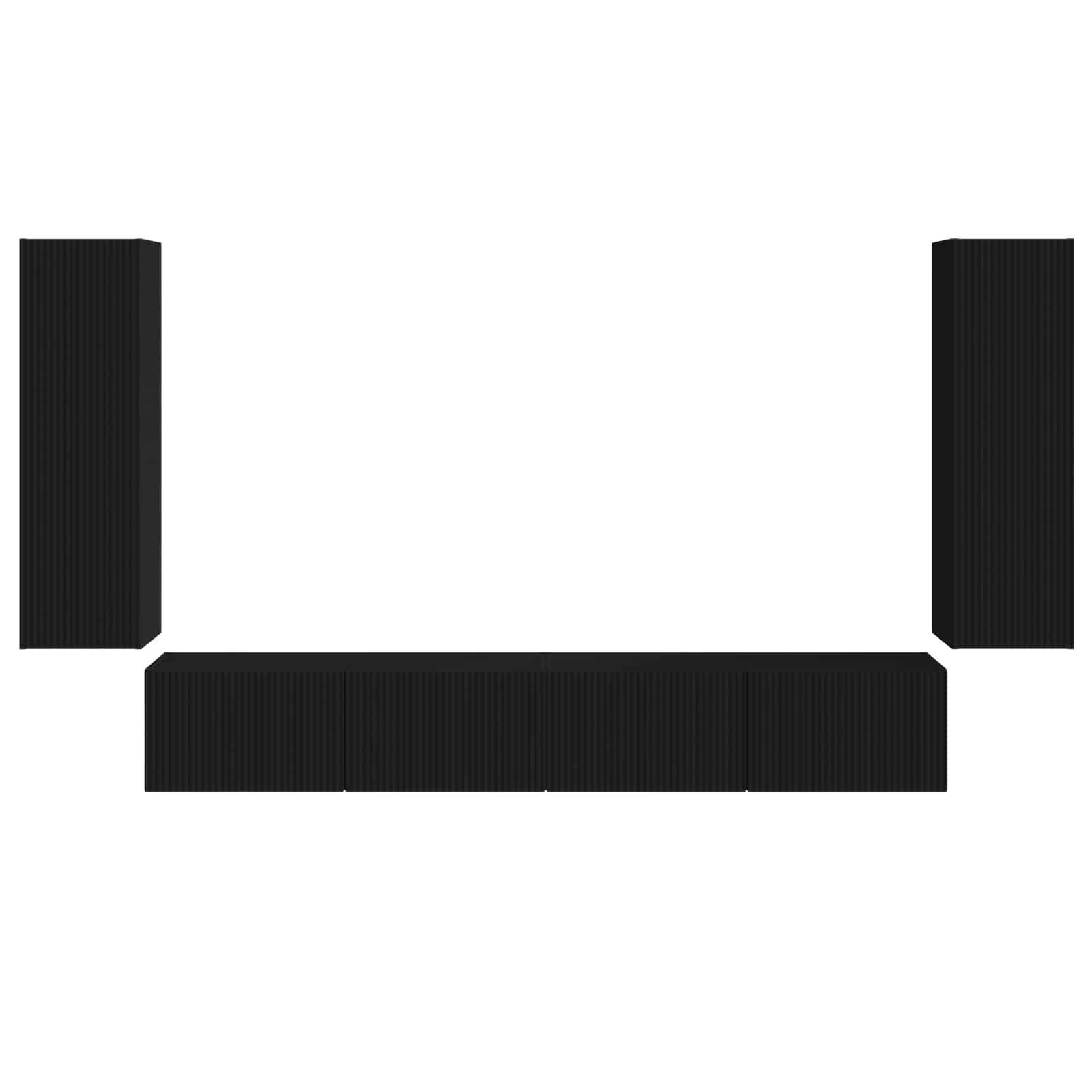 Negru 98 x 31 x 29,5 cm GartenMobel Dekor