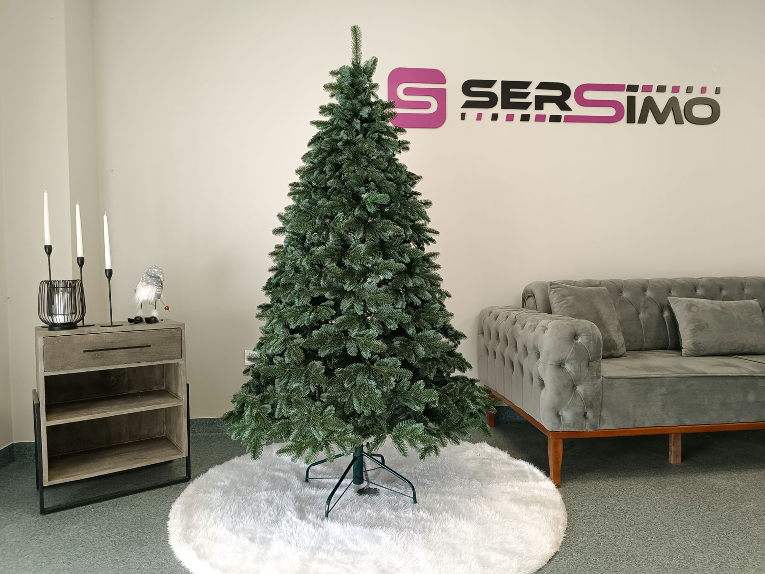 Brad artificial Christmas Deluxe by Sersimo, Canada argintiu, 3D,180cm Household NewTrend