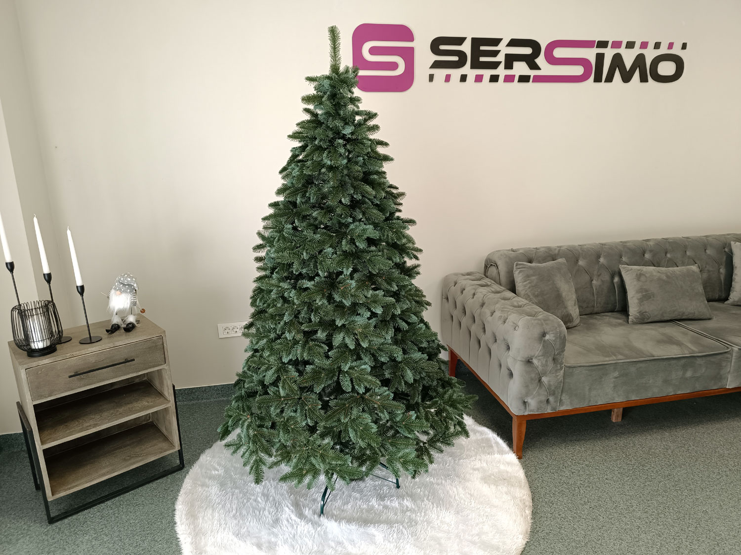 Brad artificial Christmas Deluxe by Sersimo, Canada argintiu, 3D,180cm Household NewTrend