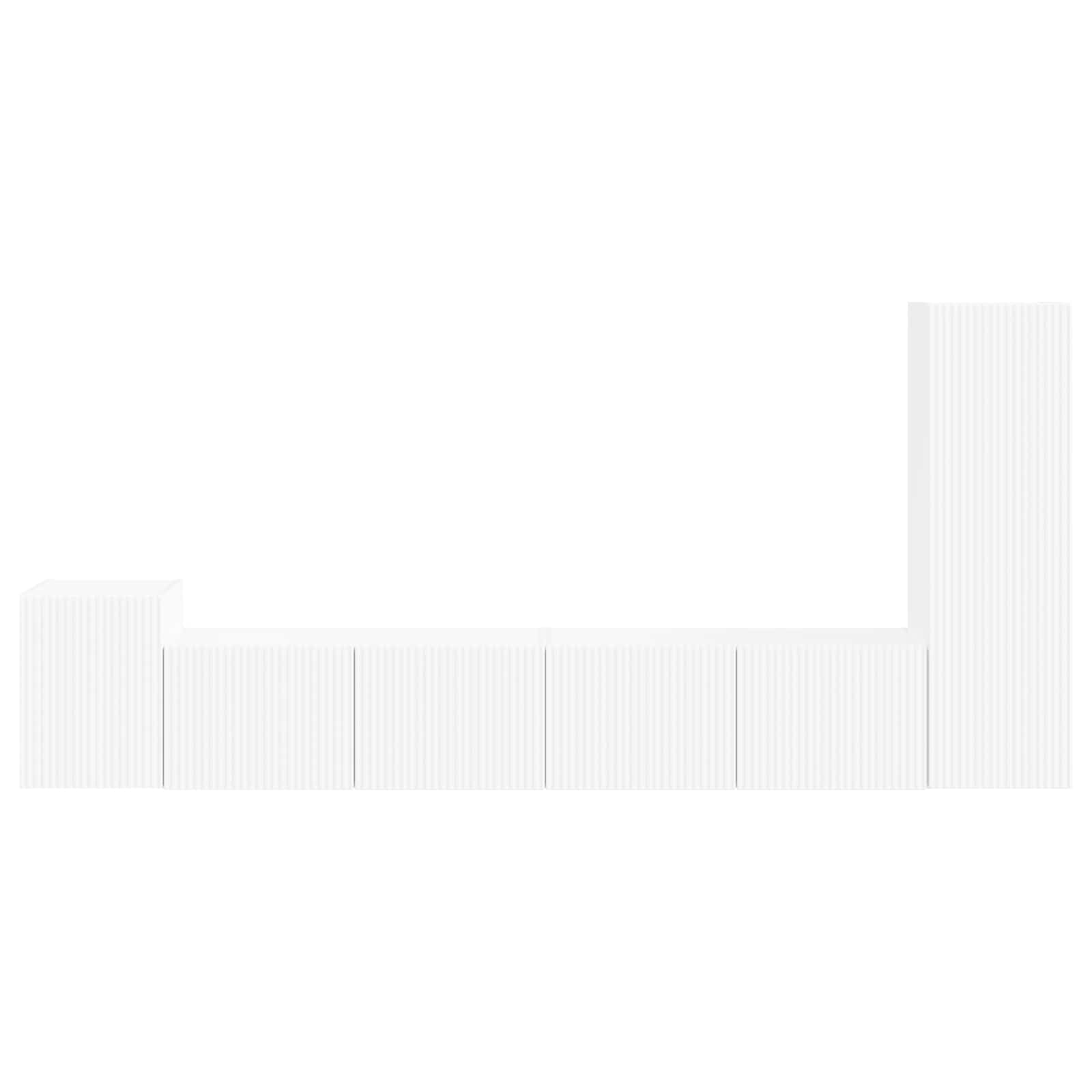 Set comodă TV Pe perete 3 pcs Alb Lemn compozit GartenMobel Dekor