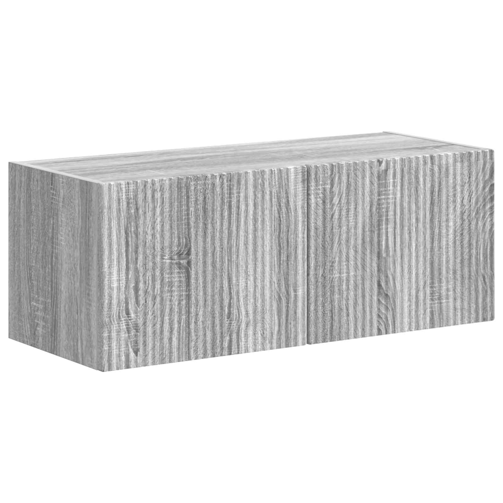 Set comodă TV Pe perete 3 pcs Gri Sonoma Lemn compozit GartenMobel Dekor