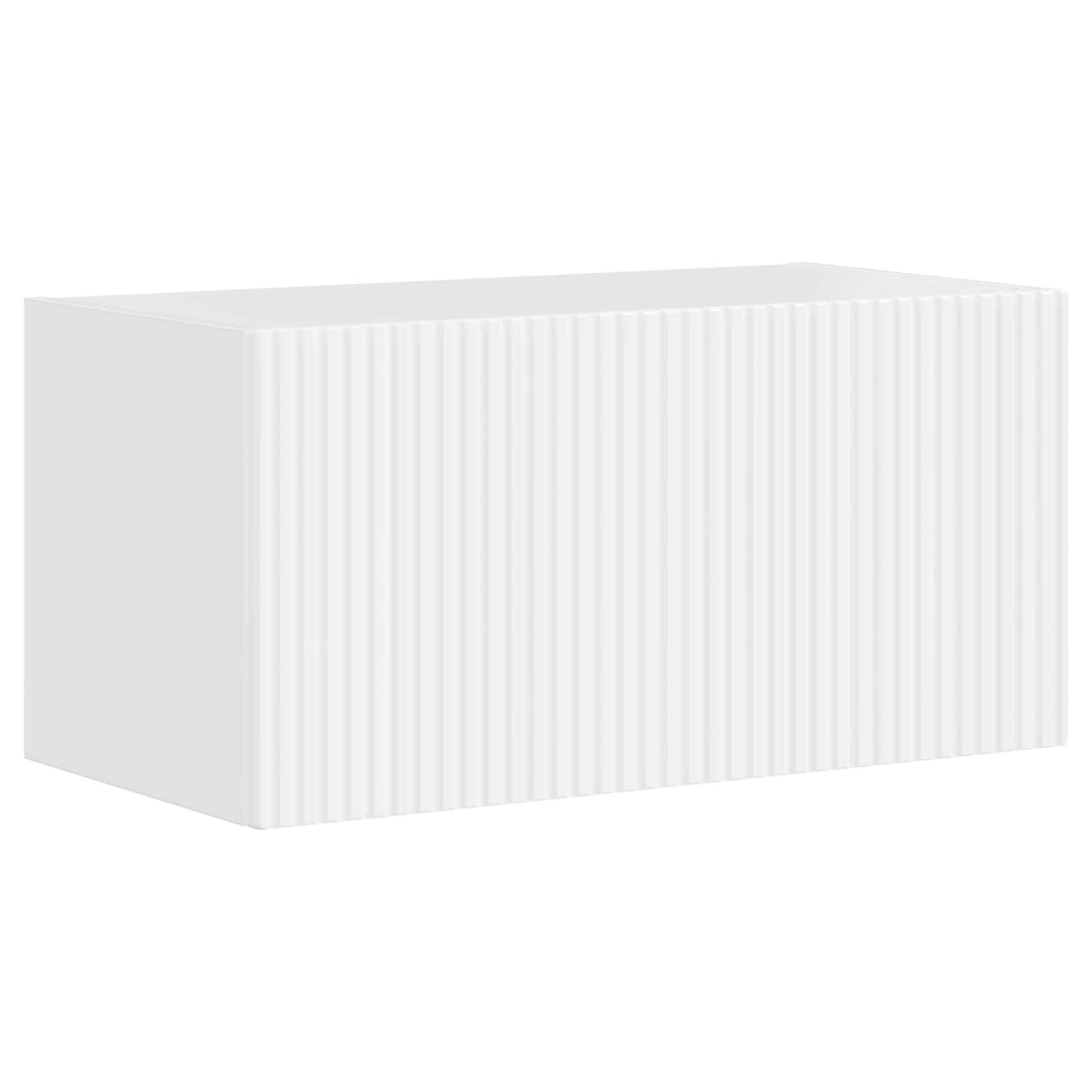 Set comodă TV Pe perete 4 pcs Alb lucios Lemn compozit GartenMobel Dekor