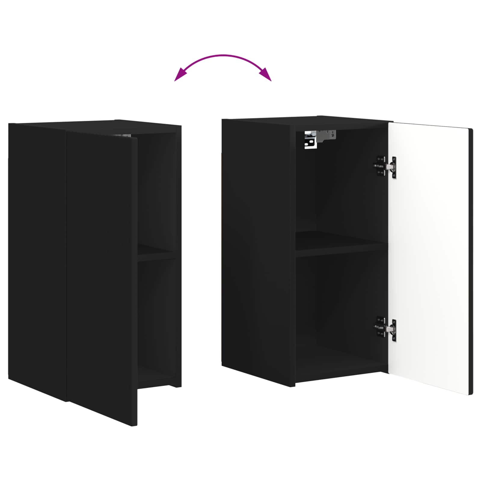 3 pcs Negru GartenMobel Dekor