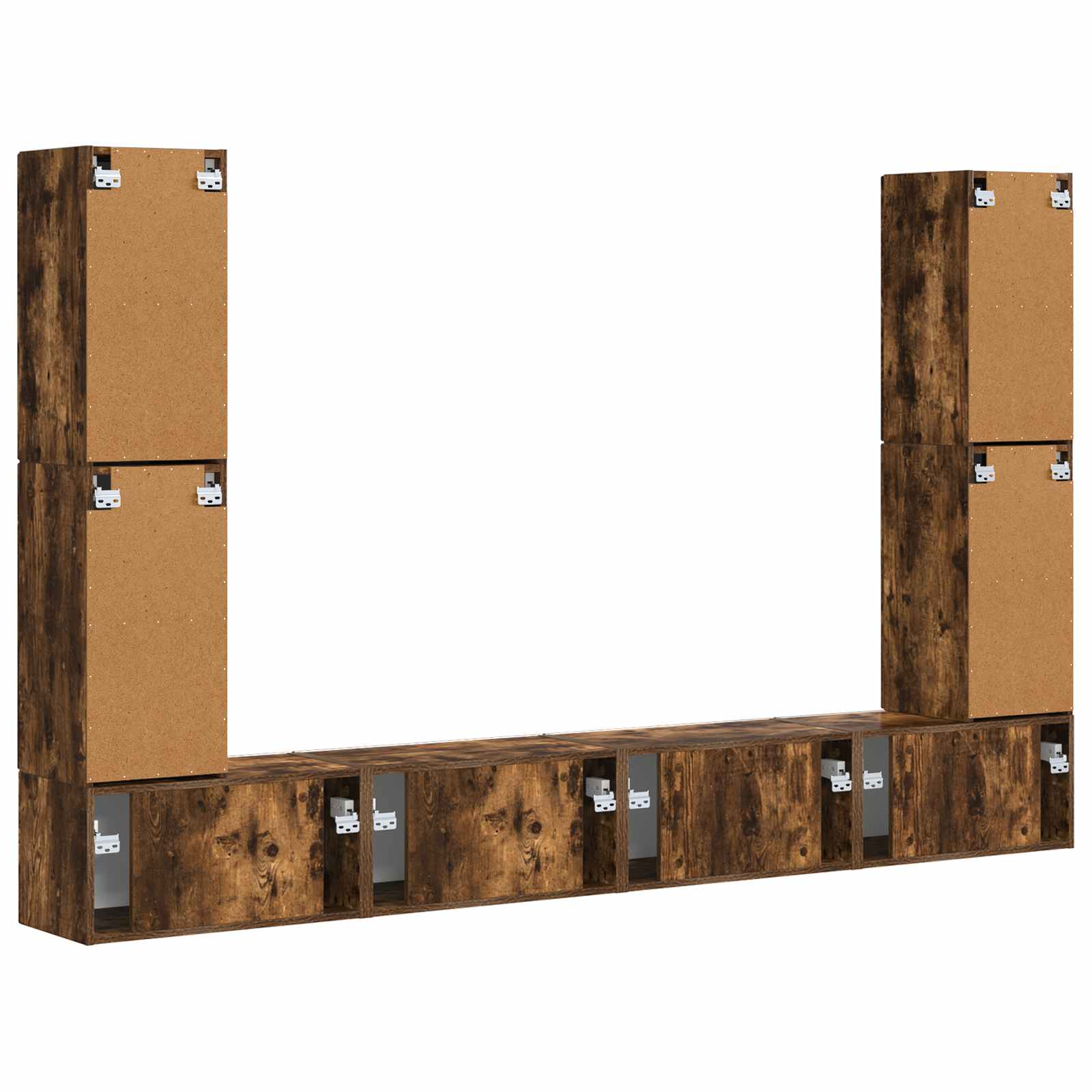 4 pcs Stejar fumuriu GartenMobel Dekor