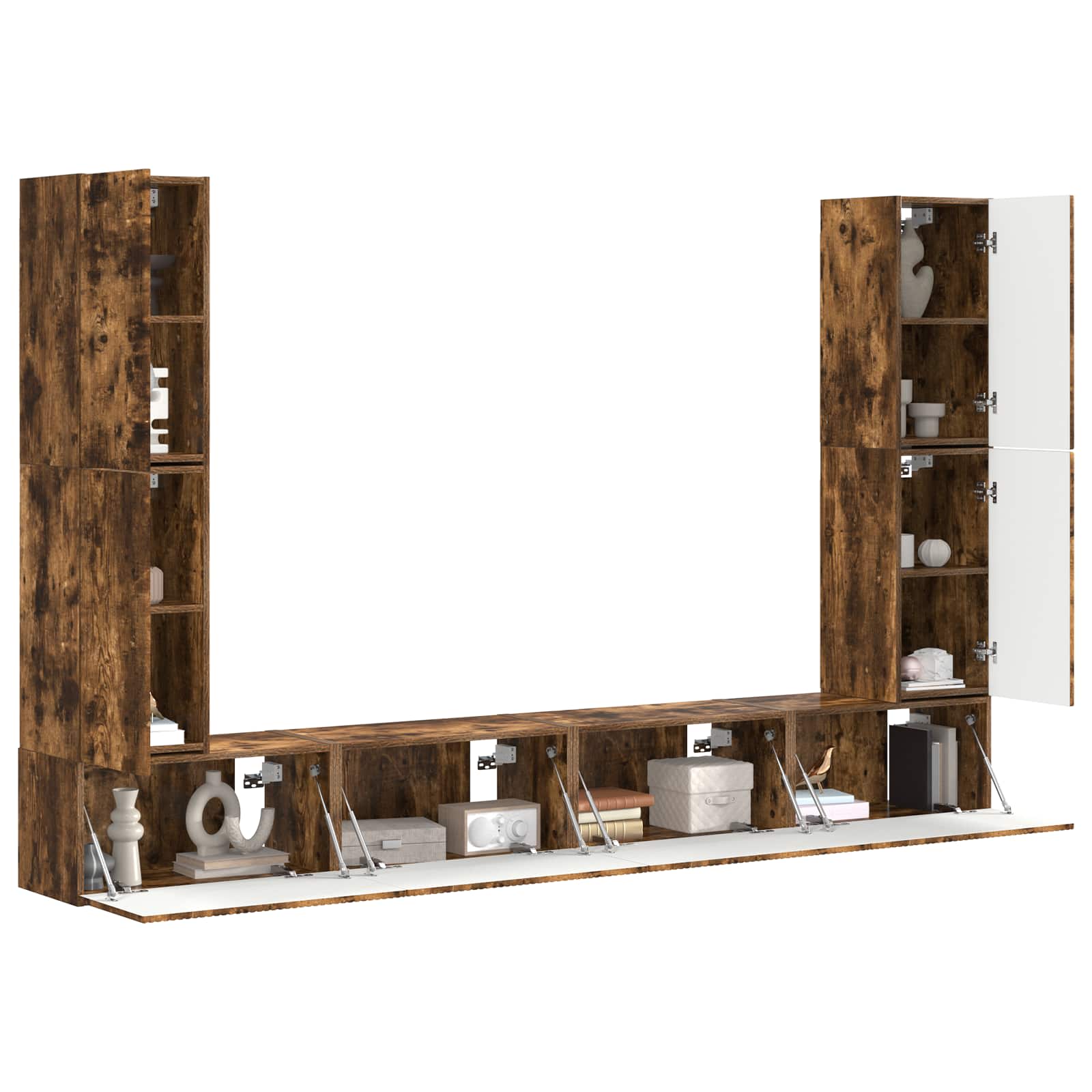 4 pcs Stejar fumuriu GartenMobel Dekor