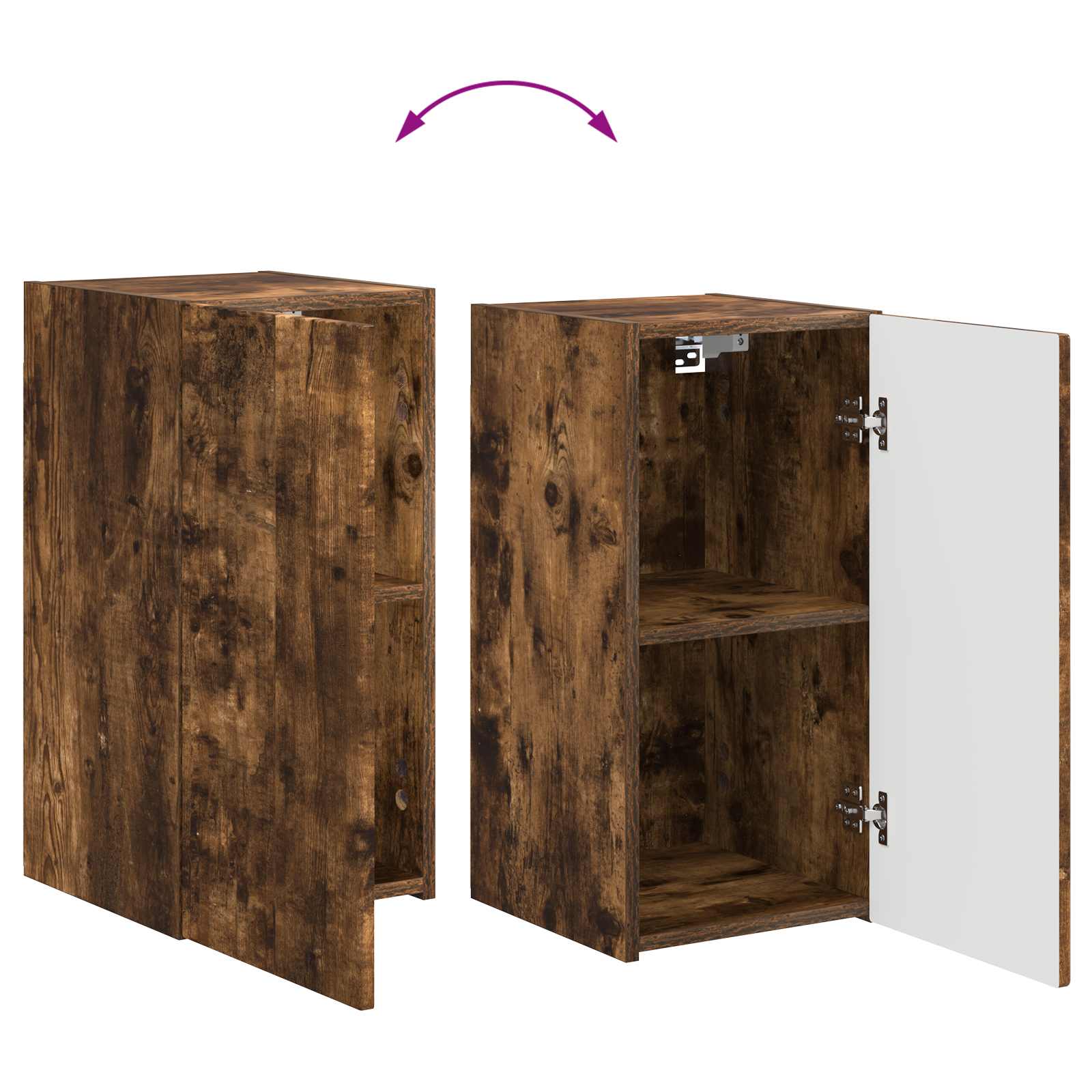 Set comodă TV Pe perete 3 pcs Stejar fumuriu Lemn compozit GartenMobel Dekor