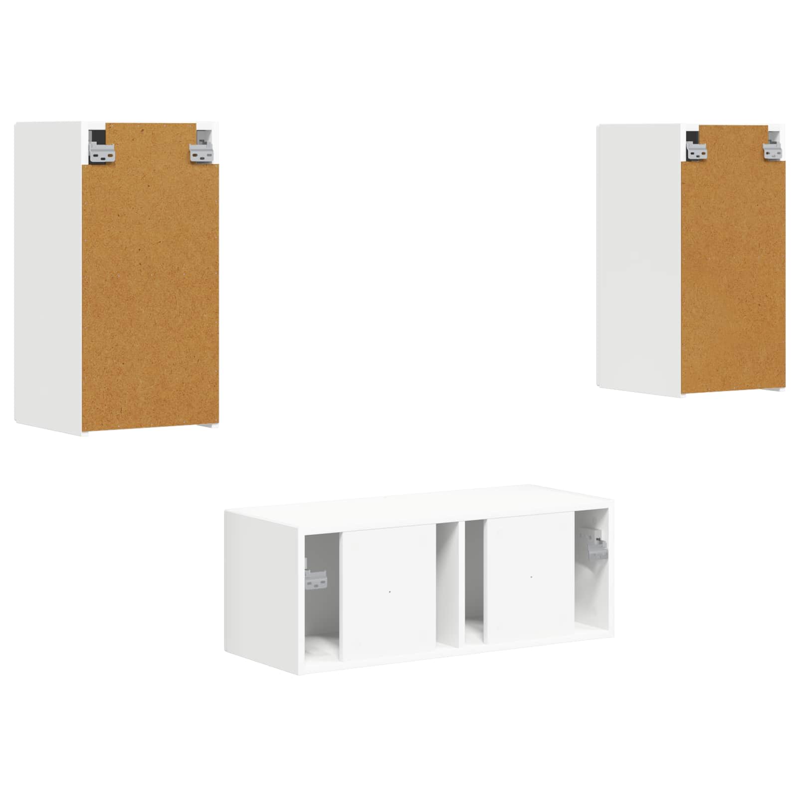 Set comodă TV Pe perete 6 pcs Alb Lemn compozit GartenMobel Dekor