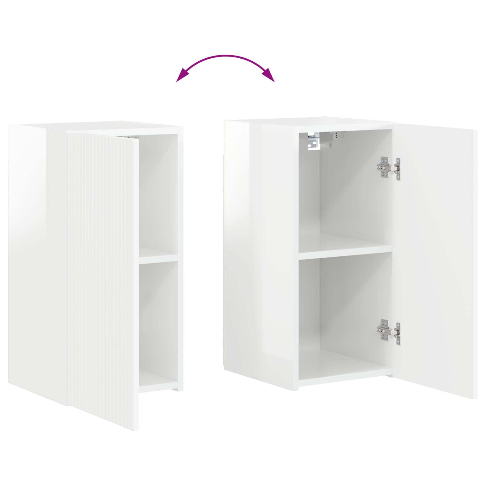 2 pcs Alb lucios GartenMobel Dekor