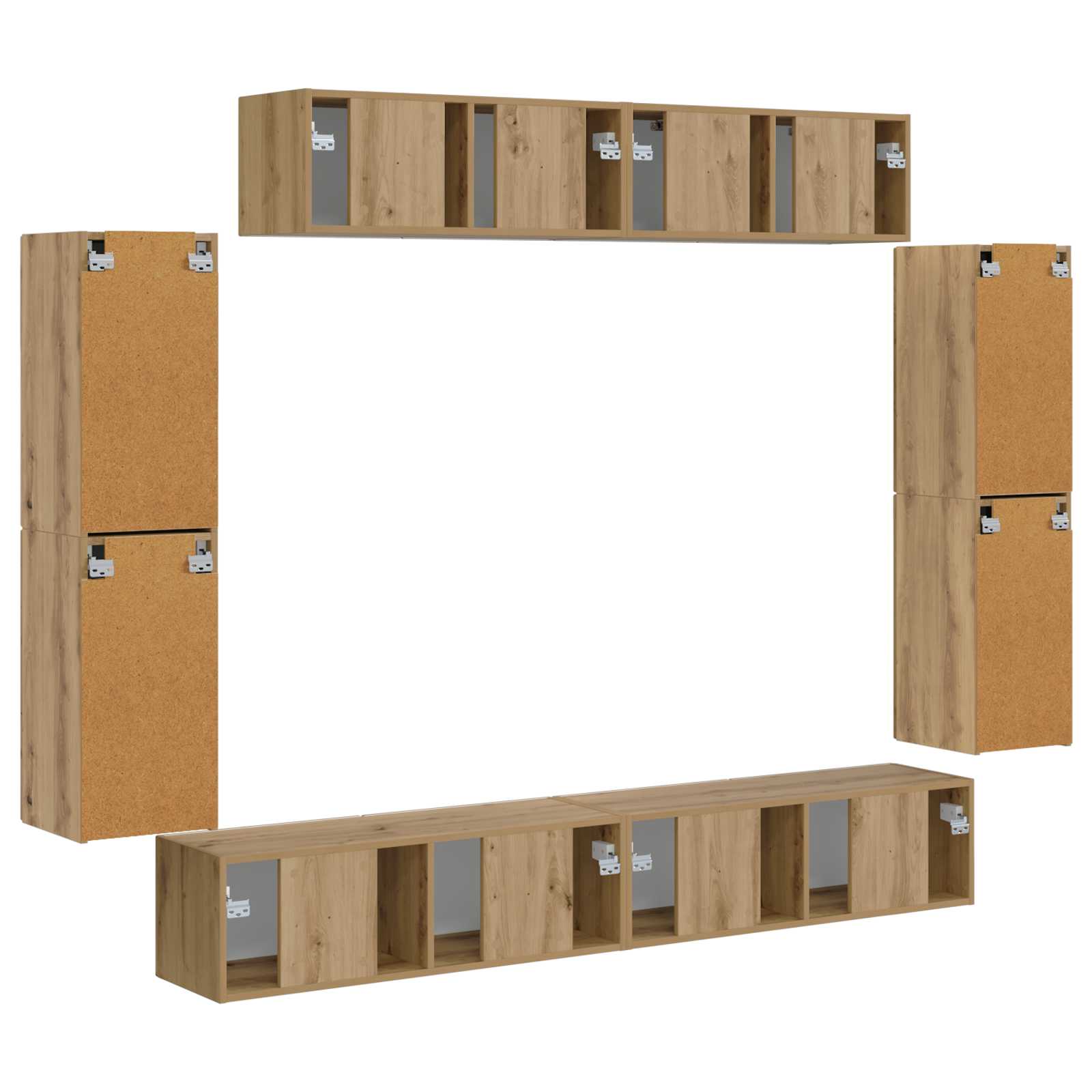 4 pcs Stejar Artizanal GartenMobel Dekor