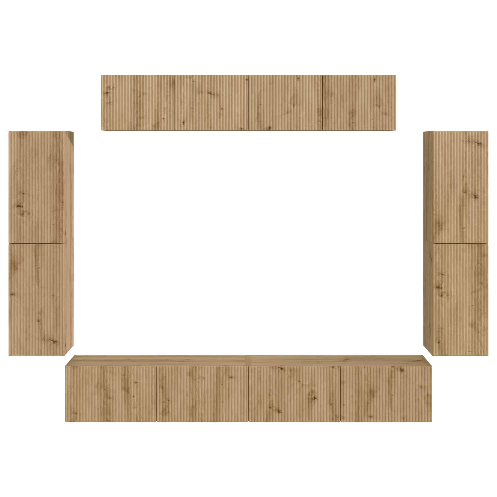 4 pcs Stejar Artizanal GartenMobel Dekor