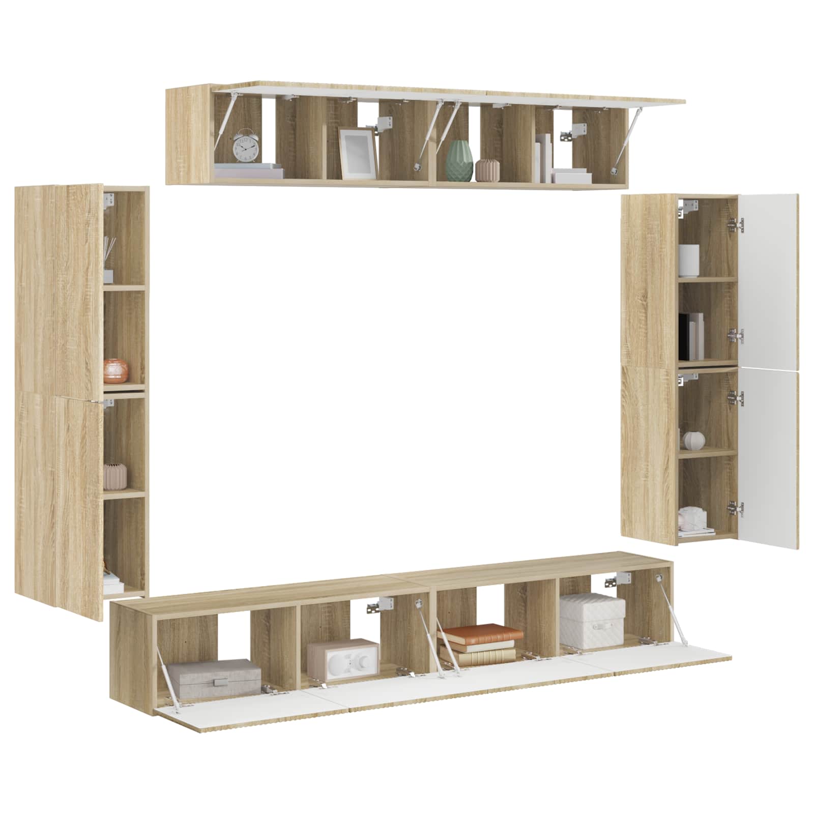 4 pcs Stejar Sonoma GartenMobel Dekor