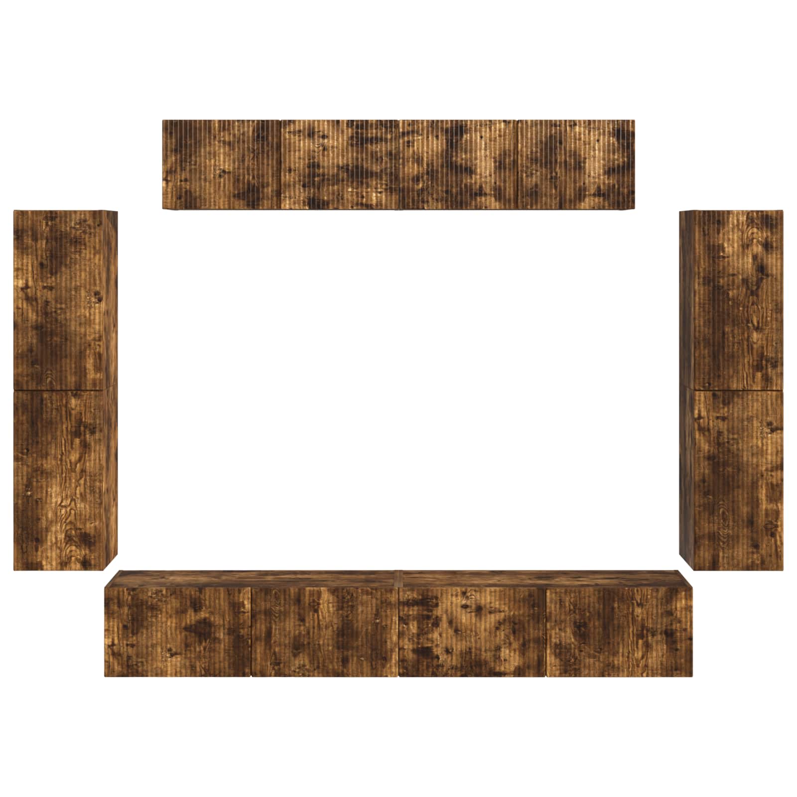 4 pcs Stejar fumuriu GartenMobel Dekor