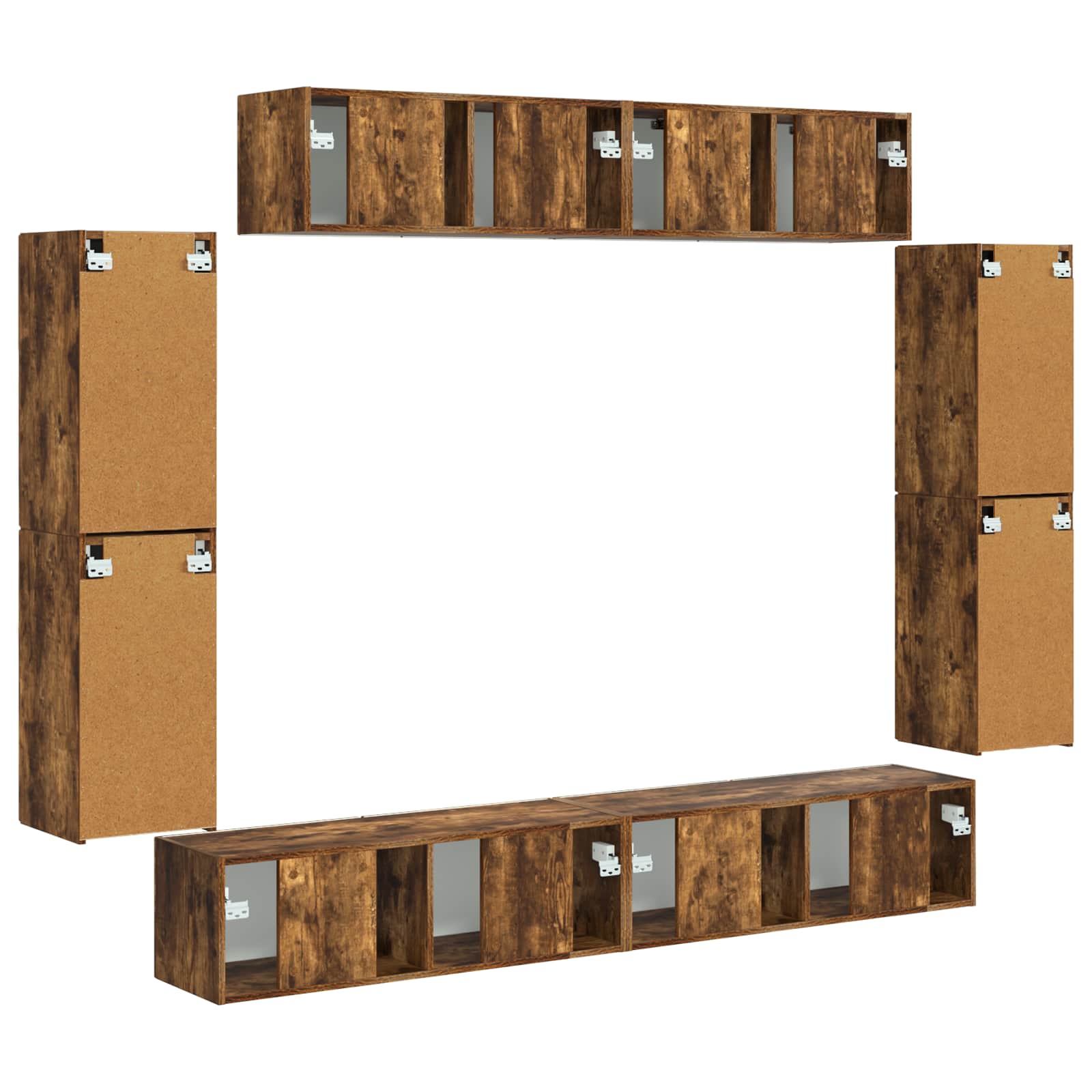 4 pcs Stejar fumuriu GartenMobel Dekor