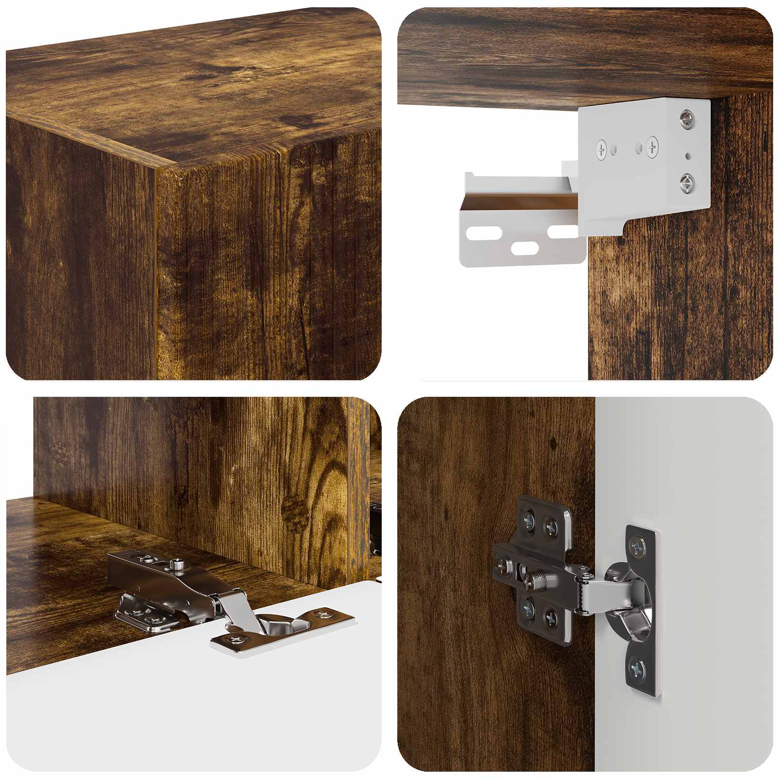 4 pcs Stejar fumuriu GartenMobel Dekor