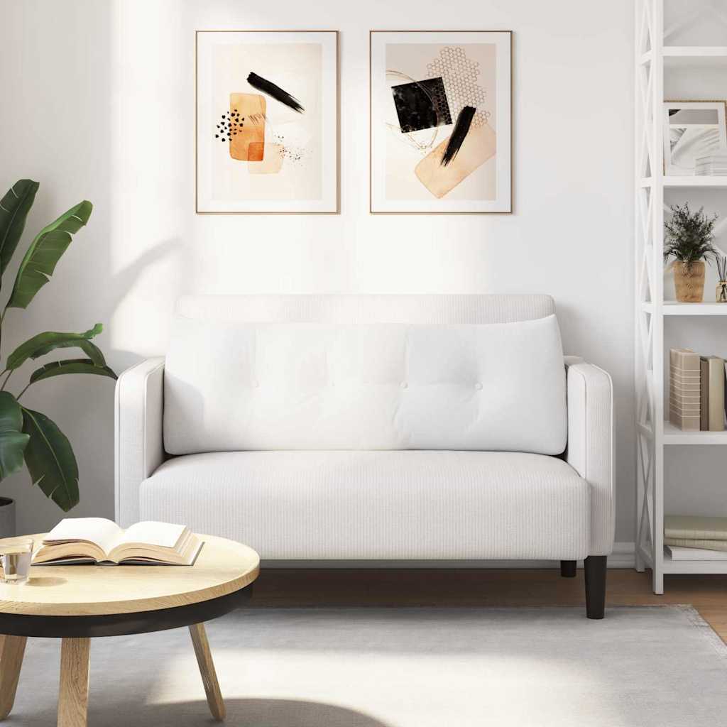 Perna pentru spate Alb 140 x 24 x 50 cm țesătură GartenMobel Dekor