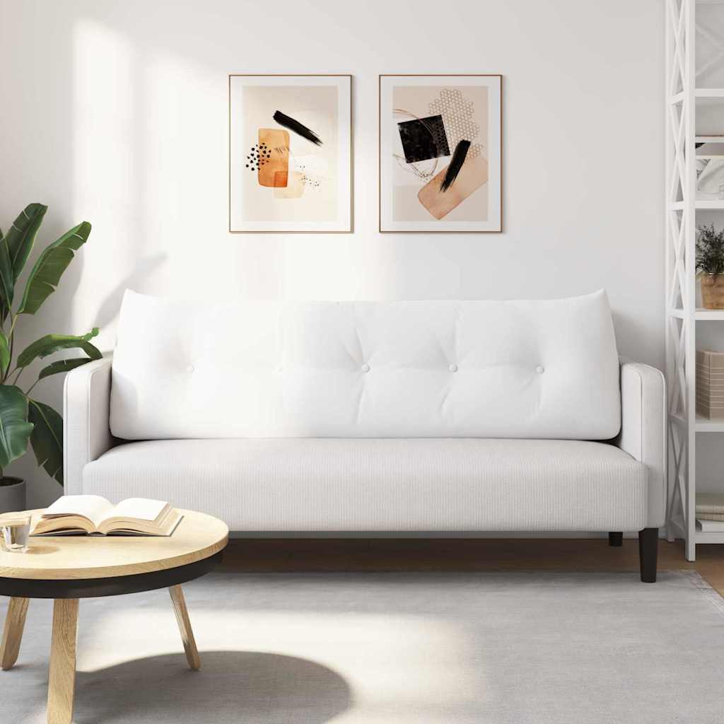 Perna pentru spate Alb 160 x 24 x 50 cm țesătură GartenMobel Dekor