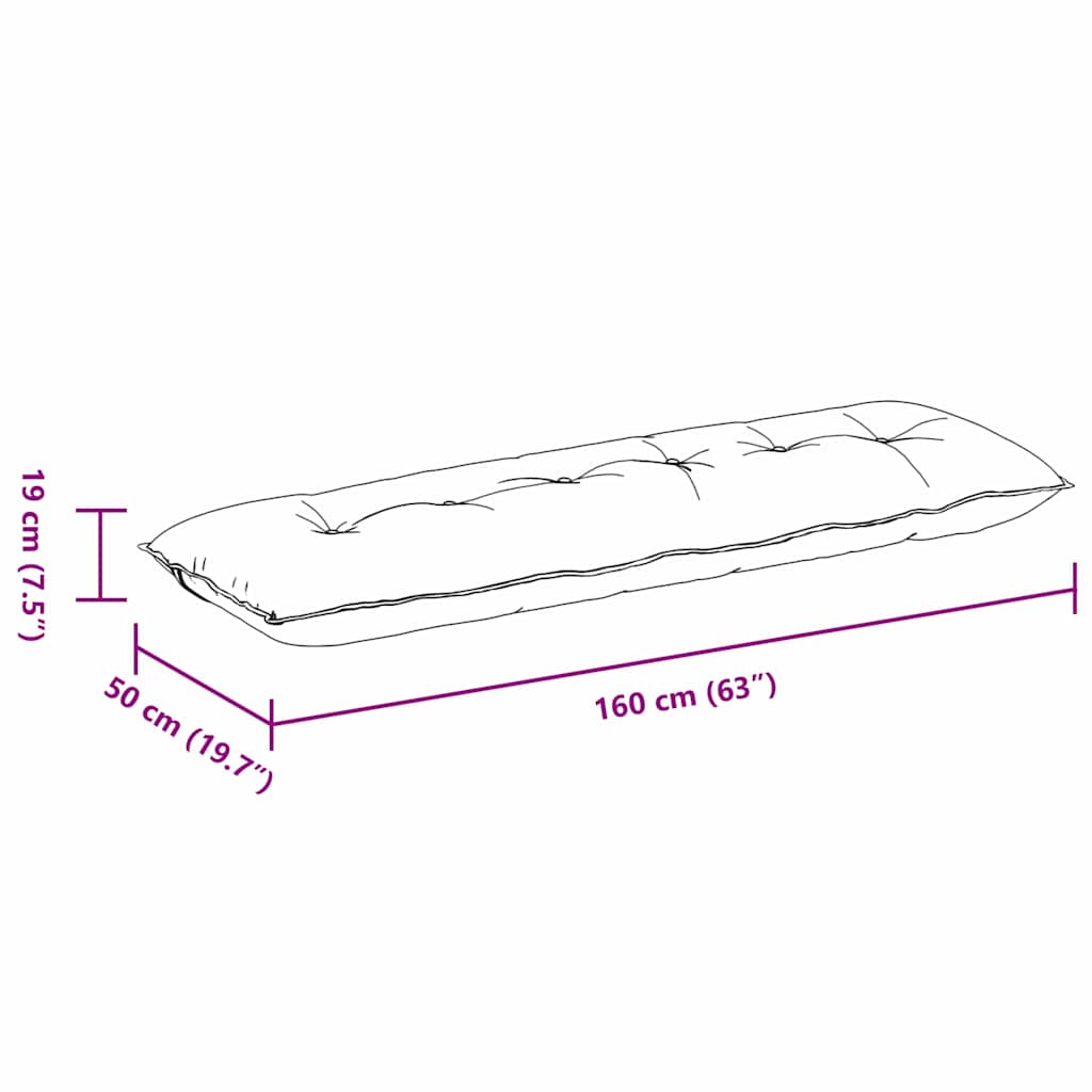 Perna pentru spate Crem 160 x 50 cm Țesătură din microfibră GartenMobel Dekor