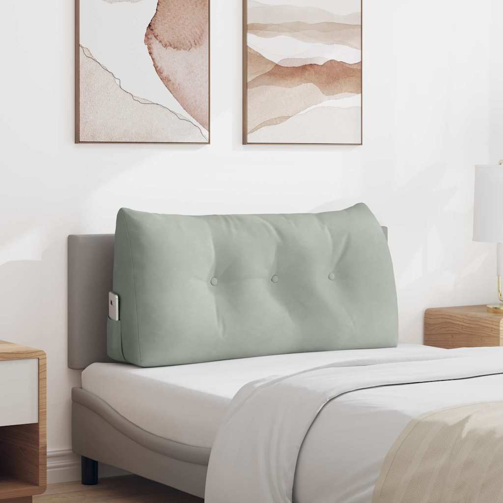 Perna pentru spate Gri deschis 100 x 24 x 50 cm Catifea GartenMobel Dekor