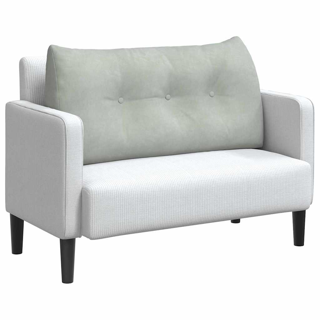 Perna pentru spate Gri deschis 100 x 24 x 50 cm Catifea GartenMobel Dekor