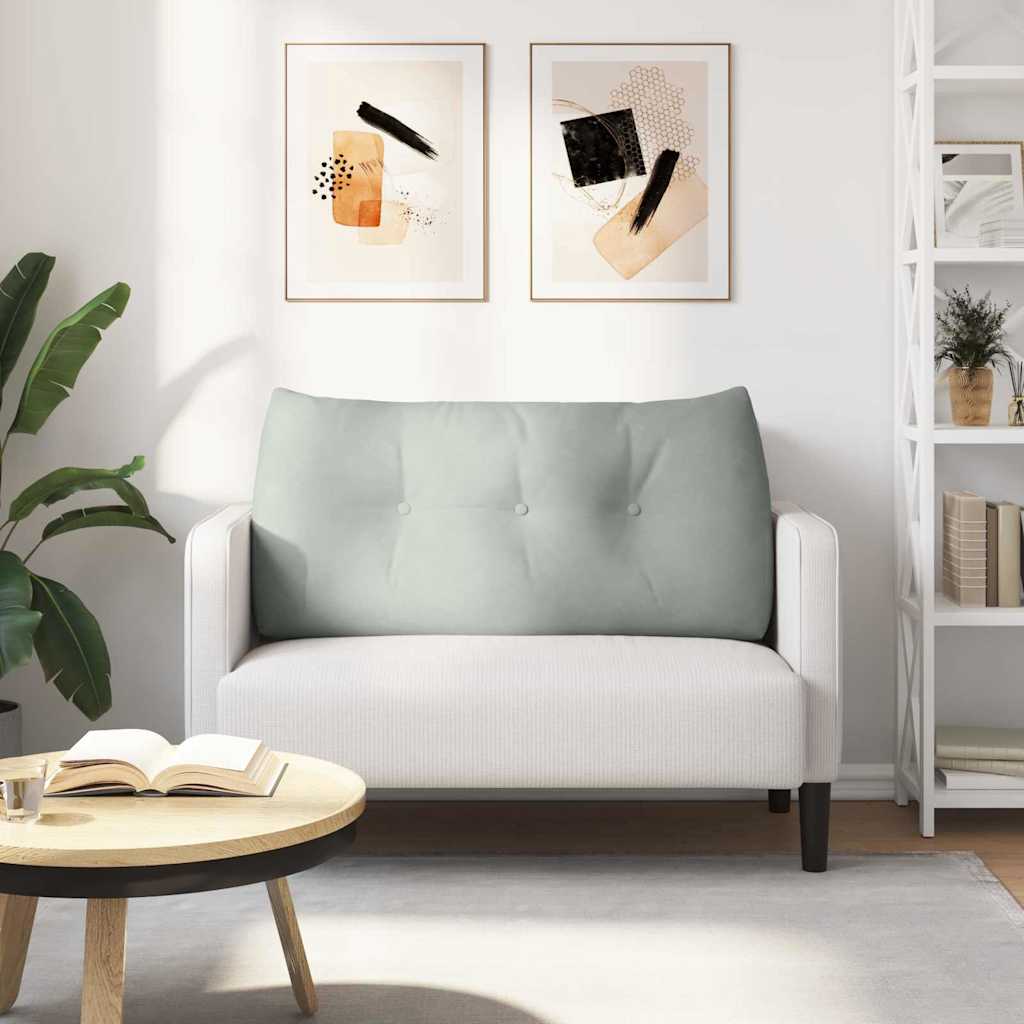 Perna pentru spate Gri deschis 100 x 24 x 50 cm Catifea GartenMobel Dekor