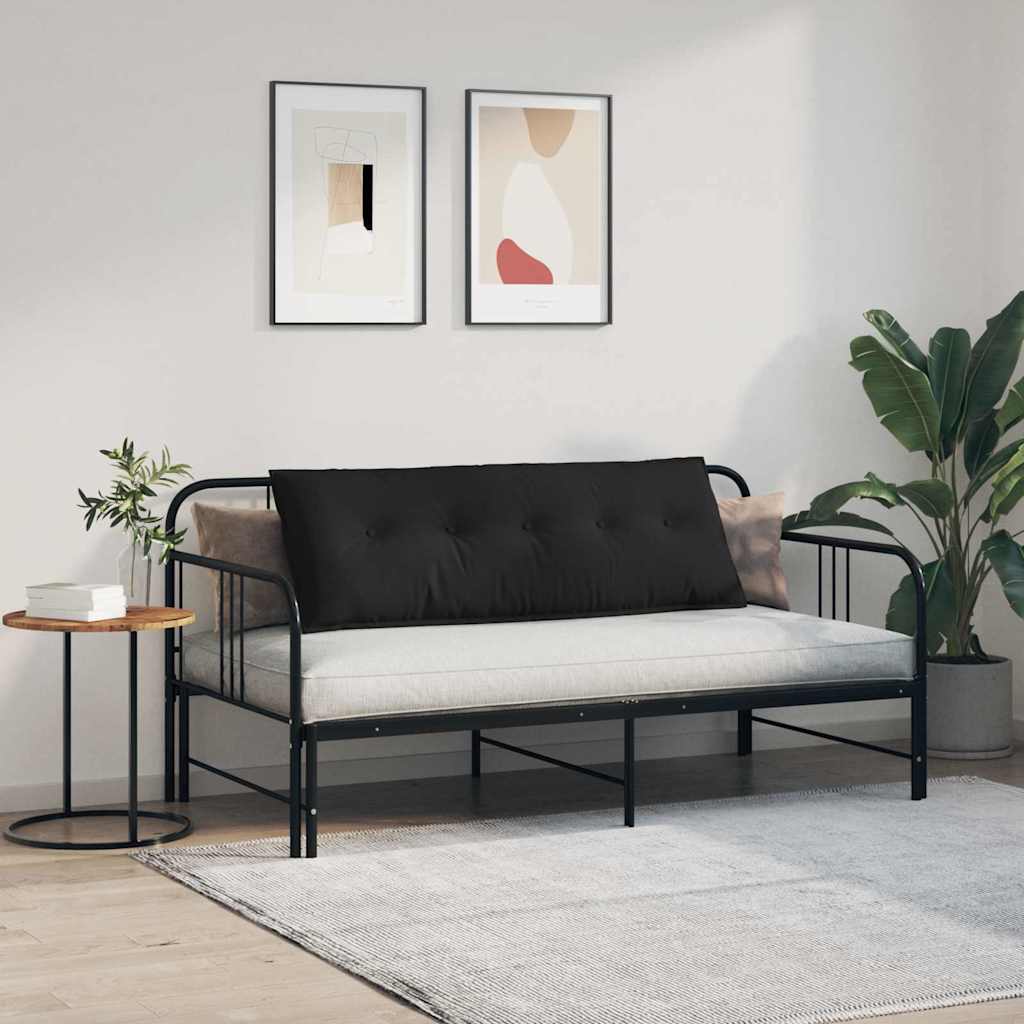 Perna pentru spate Negru 140 x 50 cm Țesătură din microfibră GartenMobel Dekor