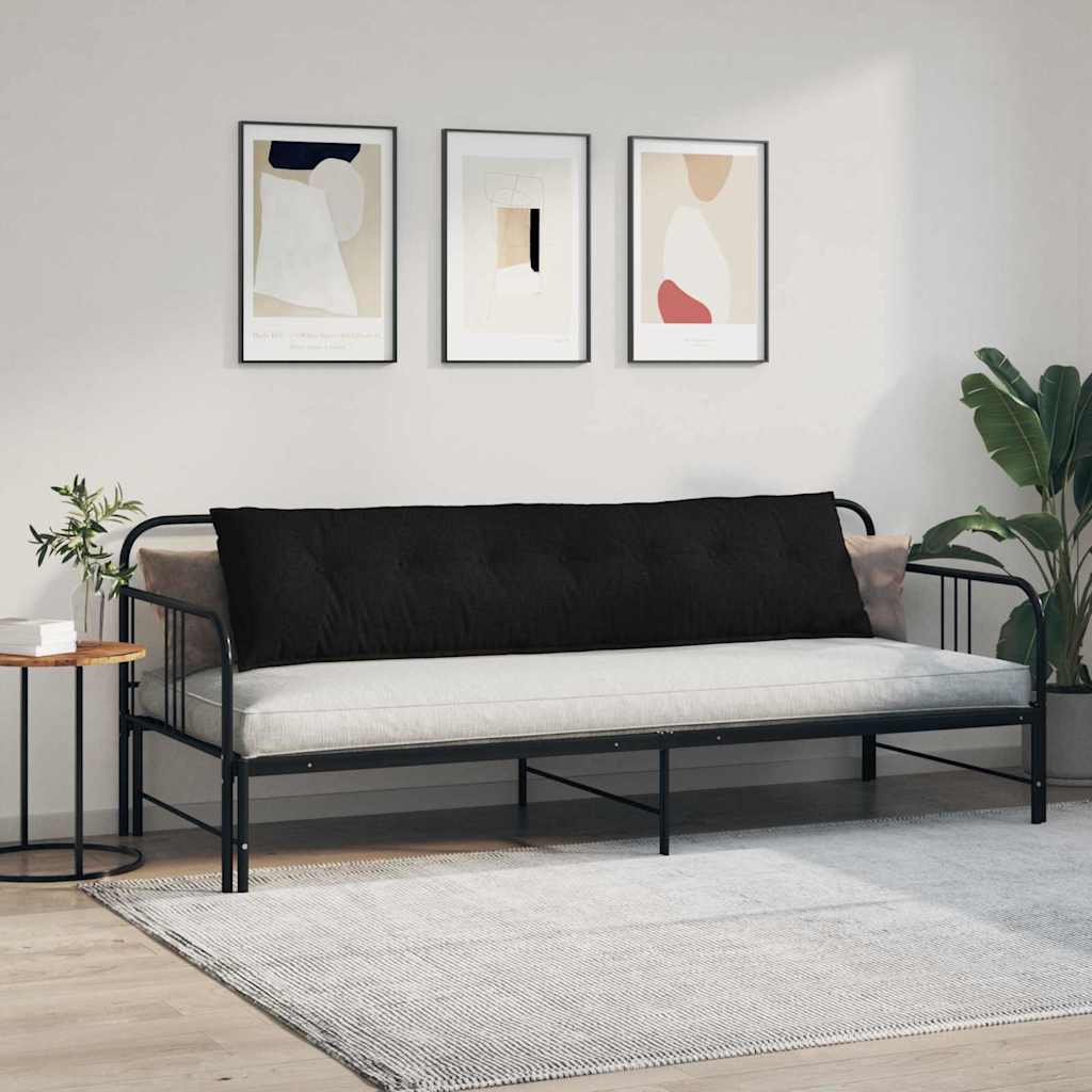 Perna pentru spate Negru 200 x 19 x 50 cm țesătură GartenMobel Dekor