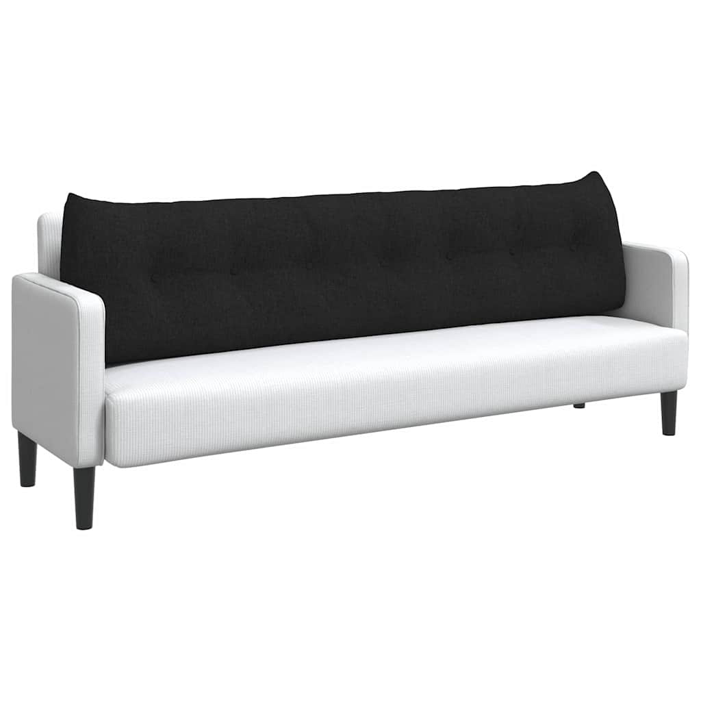 Perna pentru spate Negru 200 x 24 x 50 cm țesătură GartenMobel Dekor