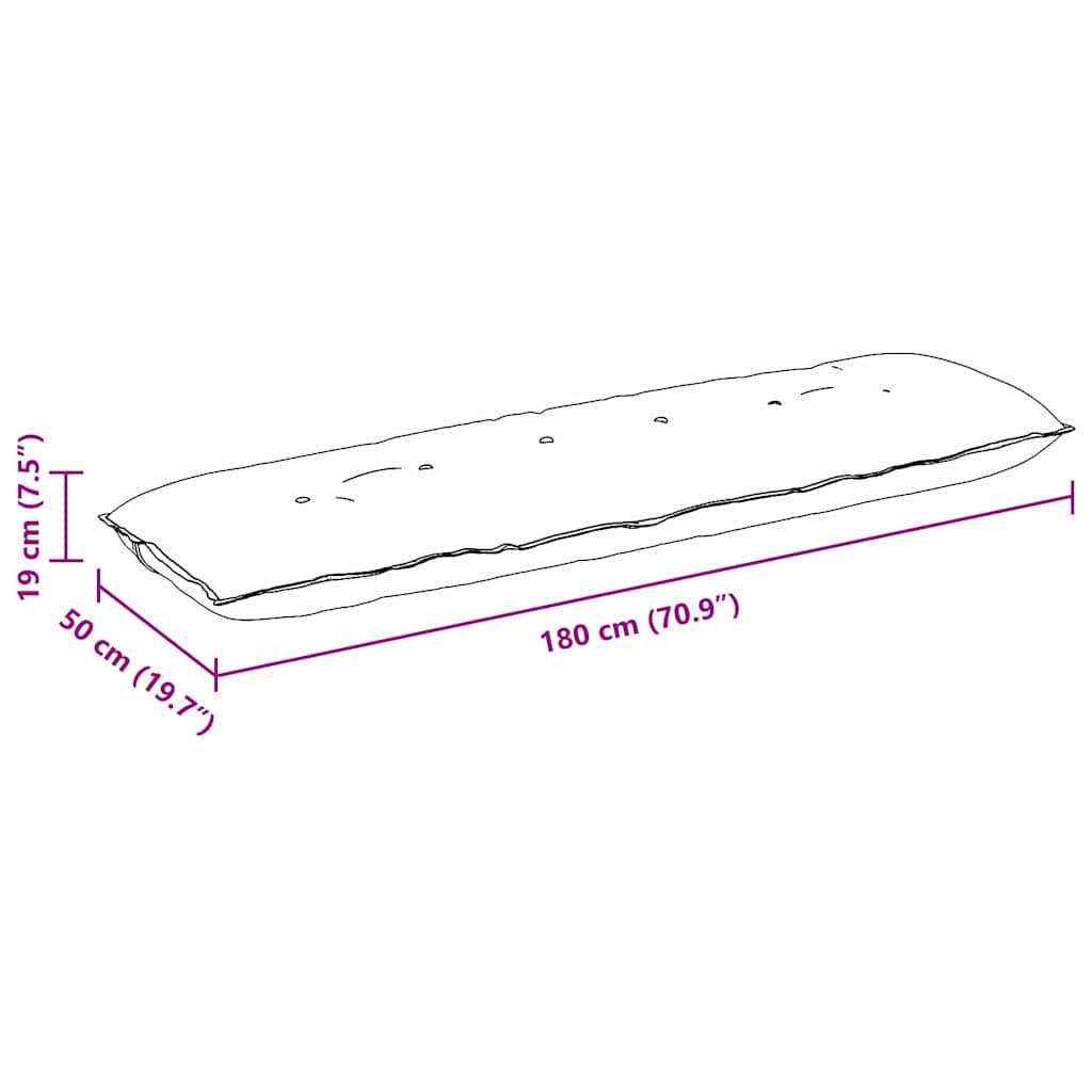 Perna pentru spate Roșu Vin 180 x 50 cm Țesătură din corduroy GartenMobel Dekor