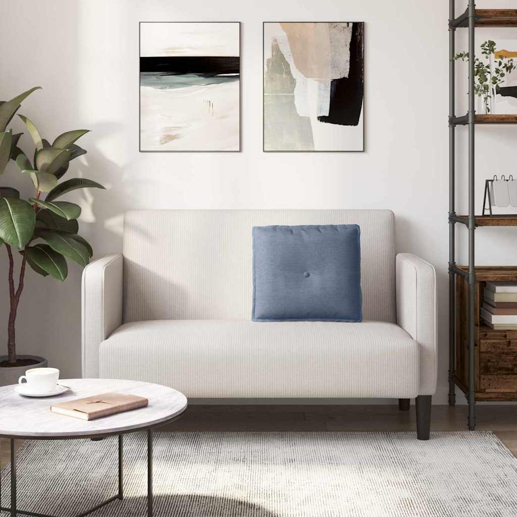 Perna pentru spate albastru 50 x 45 cm Țesătură din corduroy GartenMobel Dekor