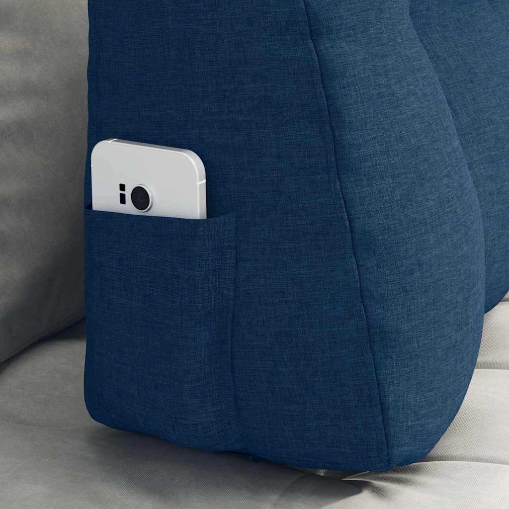 Perna pentru spate albastru 80 x 24 x 50 cm țesătură GartenMobel Dekor