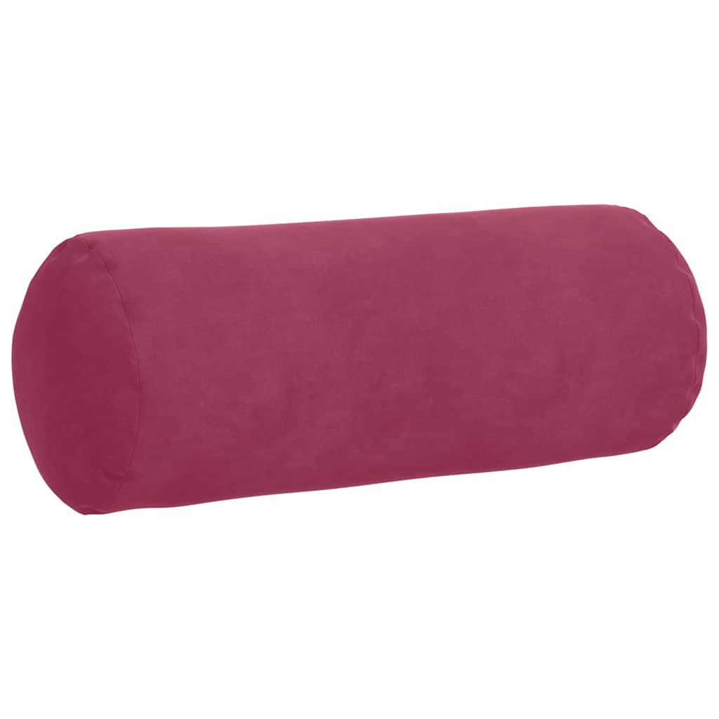 Perne Bolster 2 pcs Roșu Vin Ø 15 x 40 cm Țesătură din corduroy GartenMobel Dekor