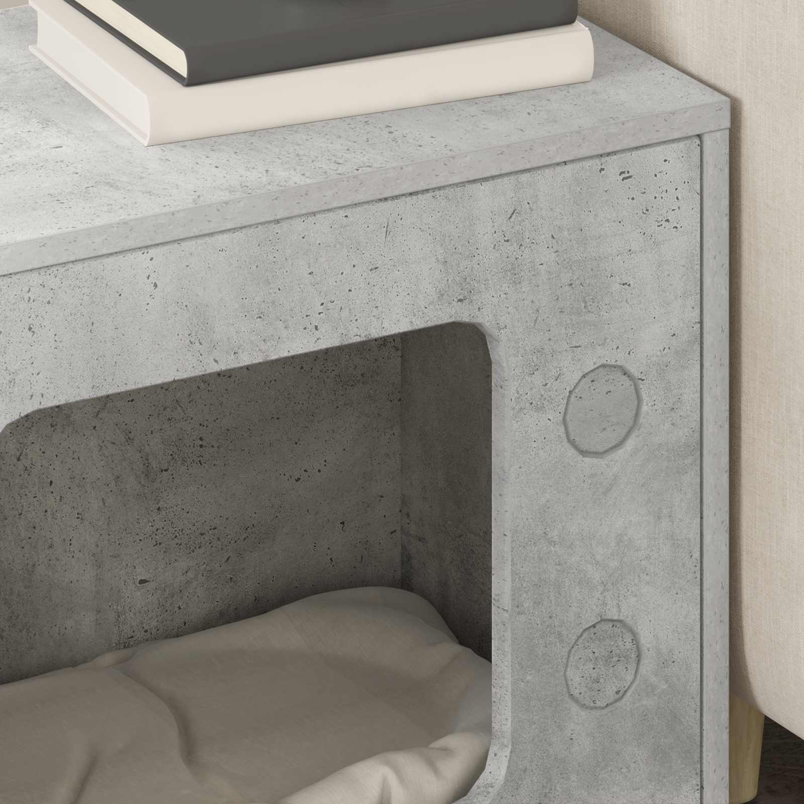 Casa pentru pisici Beton 51 x 30 x 52 cm Lemn compozit GartenMobel Dekor