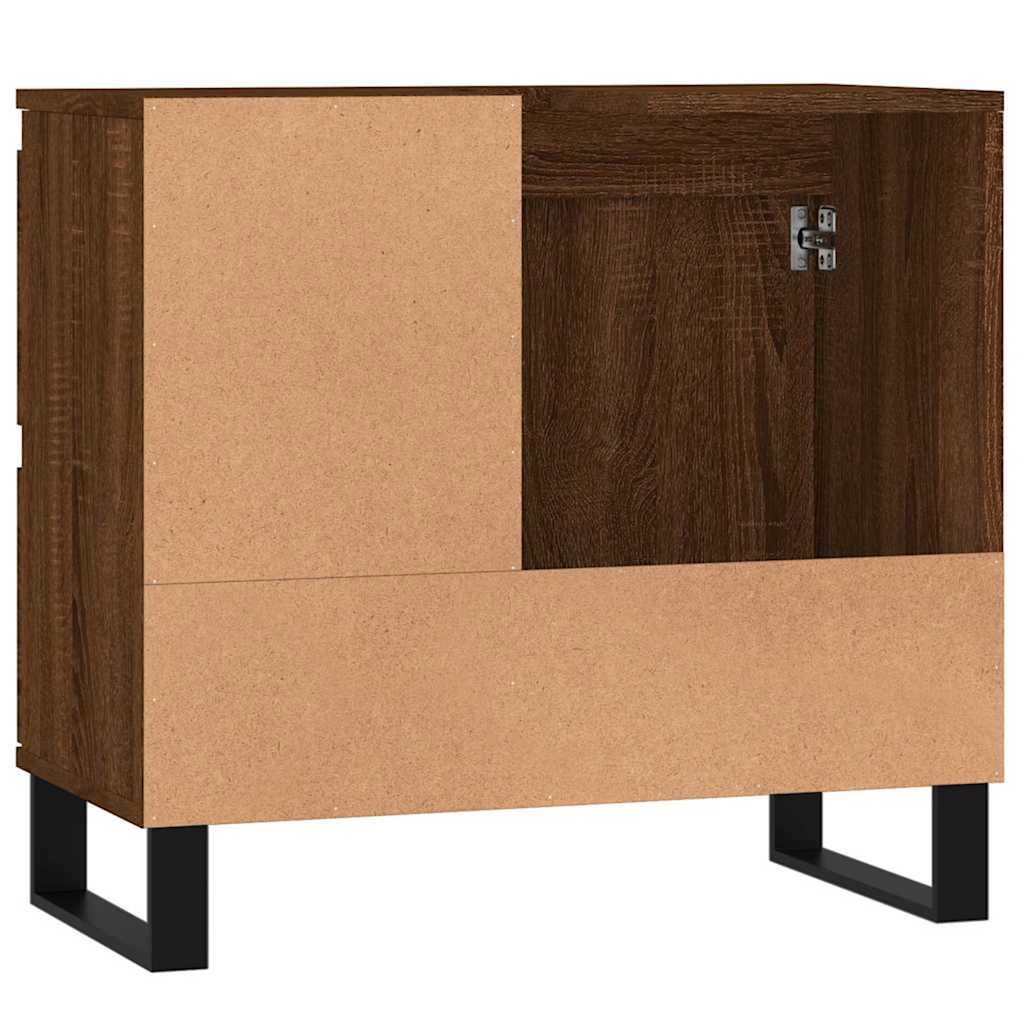 Dulap de baie, stejar maro, 65x33x60 cm, lemn prelucrat GartenMobel Dekor