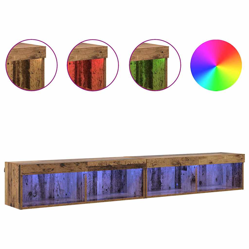 Dulapuri pentru TV Panama 2 pcs Lemn vechi 100 x 30 x 30 cm GartenMobel Dekor