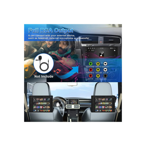 Cablu iesire RCA cu 9 pini si microfon extern compatibil navigatii Android Cod: Y3118A1 Automotive TrustedCars