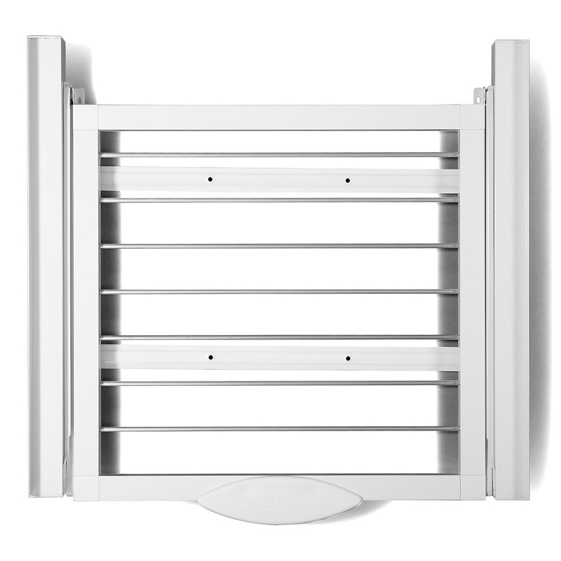 RESIGILAT - Suport Cadru pentru Suprapunere Uscator - Masina de Spalat Rufe cu Suport Haine Retractabil Incorporat, Alb